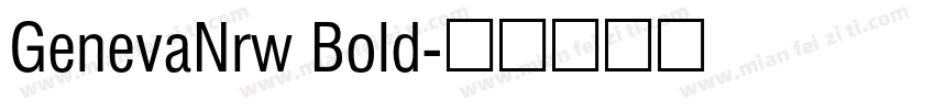 GenevaNrw Bold字体转换